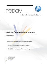 Regeln von Pausenaufsichtsvertretungen - PEDAV