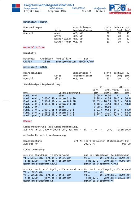 80K Zentrisches / Exzentrisches Köcherfundament