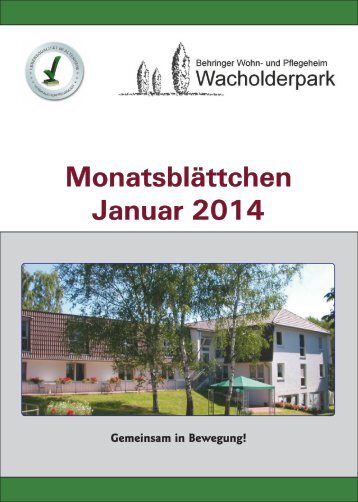 Januar 2014 - und Pflegeheim Wacholderpark