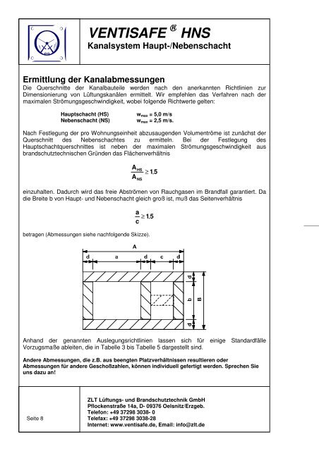 VENTISAFE HNS VENTISAFE HNS - ZLT Lüftungs