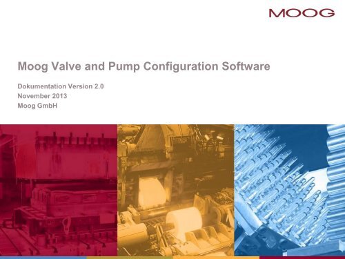 Moog Valve and Pump Configuration Software 2.0 - german