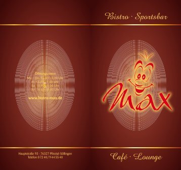 Bistro · Sportsbar Café · Lounge - Bistro Das Max