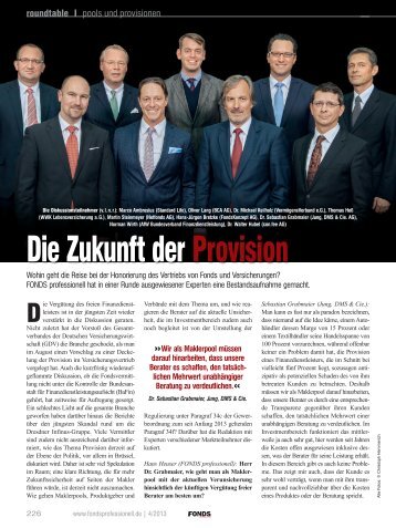 Die Zukunft der Provision - FondsKonzept AG