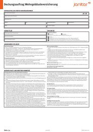 Deckungsauftrag Wohngebäudeversicherung - Janitos ...