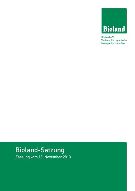 Bioland-Satzung