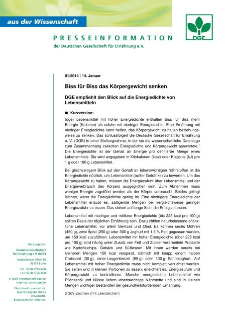 Pressetext als PDF-Dokument - Deutsche Gesellschaft für ...