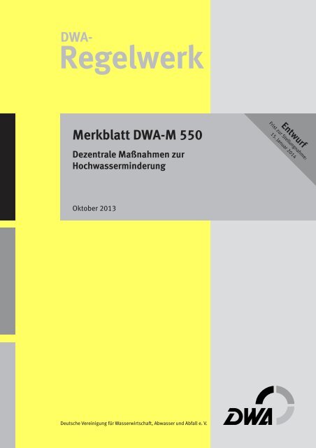 Vorschau (pdf) - DWA - Deutsche Vereinigung für Wasserwirtschaft ...