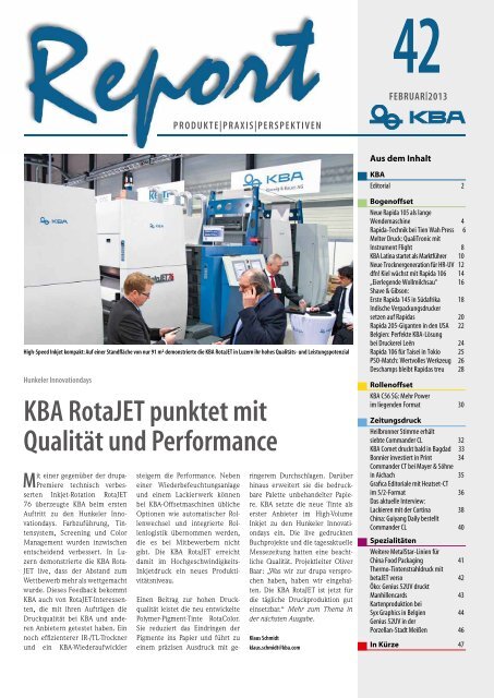 KBA RotaJET punktet mit Qualität und Performance