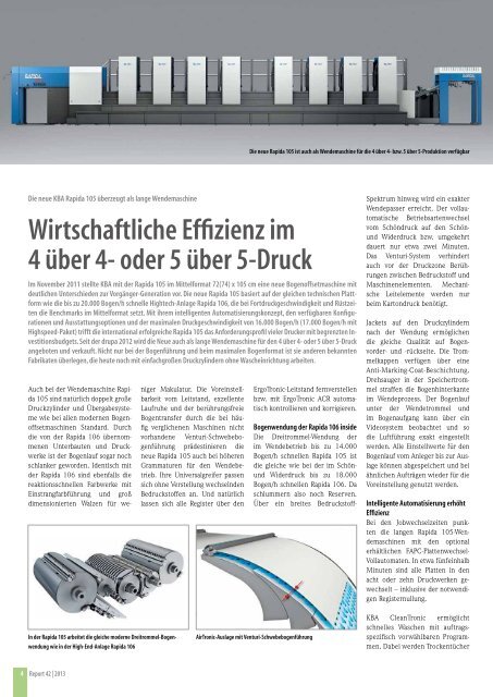 KBA RotaJET punktet mit Qualität und Performance