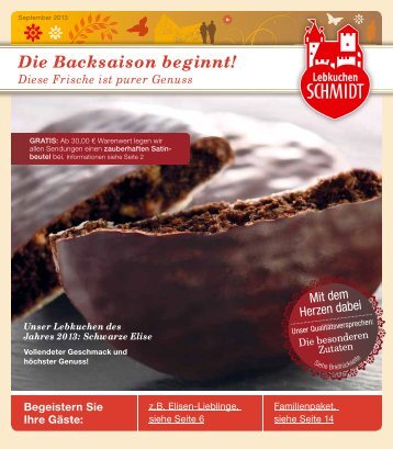 Die Backsaison beginnt! - Lebkuchen Schmidt