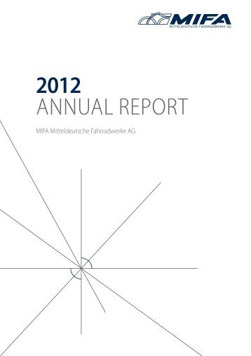 2012 annual report - MIFA Mitteldeutsche Fahrradwerke AG