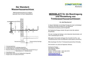 Merkblatt zur Herstellung von Hausanschlüssen - Stadtwerke Rodgau