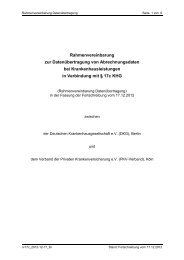 Rahmenvereinbarung (PDF) - PKV Verband der privaten ...