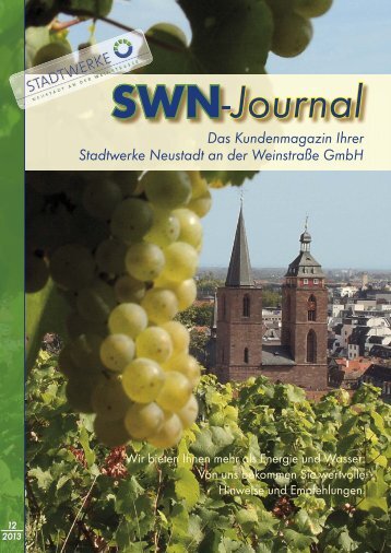 SWN Journal - Stadtwerke Neustadt/Weinstraße