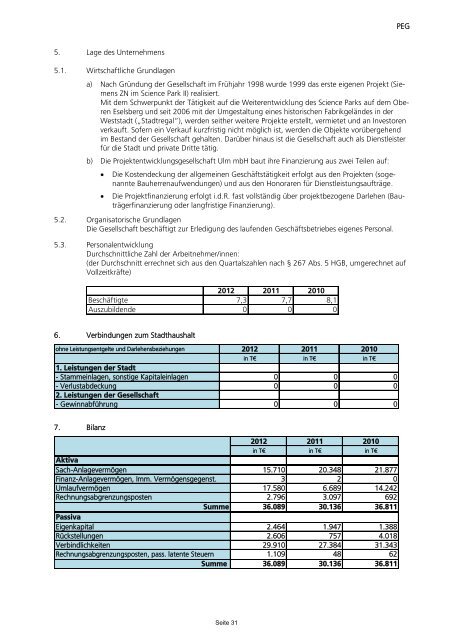 Beteiligungsbericht 2013 - Ulm