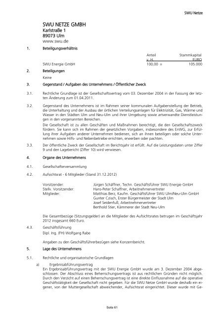Beteiligungsbericht 2013 - Ulm