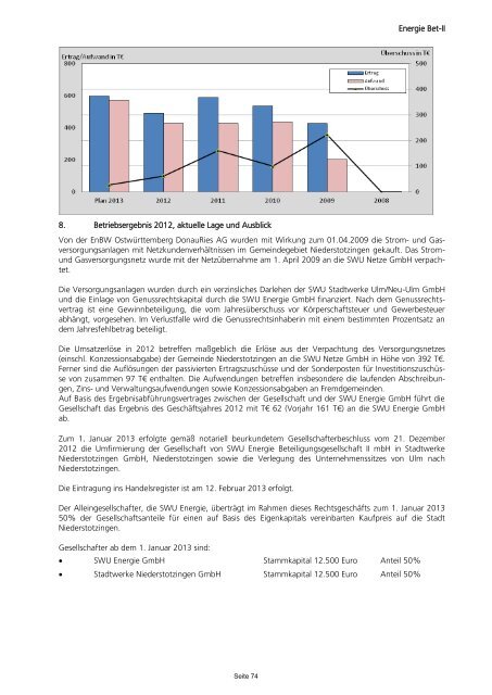 Beteiligungsbericht 2013 - Ulm