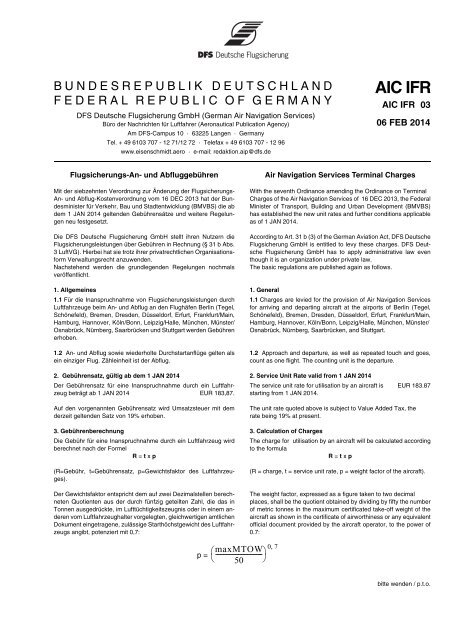 AIC IFR - DFS Deutsche Flugsicherung GmbH