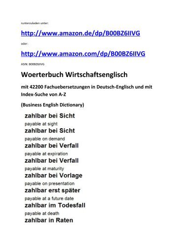 pdf: business english vokabeln lernen - englisch Woerterbuch ...