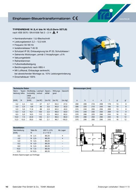 1.8 Broschüre Standards .pdf - Gebrüder Frei GmbH