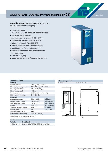 1.8 Broschüre Standards .pdf - Gebrüder Frei GmbH
