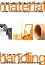 Materialfluss.Warenlager.Logistik.Fördertechnik plastics for longer ...