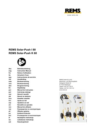 REMS Solar-Push I 80 REMS Solar-Push K 60 - REMS WERK