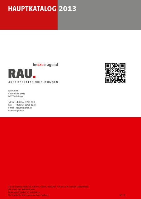 Hauptkatalog als PDF ansehen/downloaden - Rau GmbH