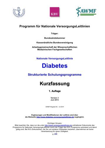 Strukturierte Schulungsprogramme - AWMF