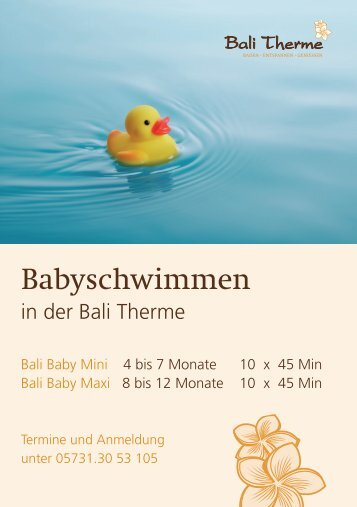 Babyschwimmen - in der Bali Therme