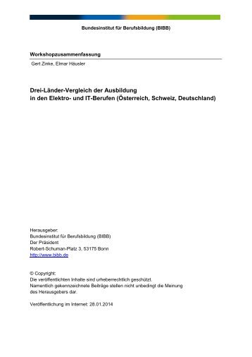 Drei-Länder-Vergleich der Ausbildung in den Elektro- und IT ... - BiBB