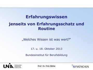 Erfahrungswissen - BiBB