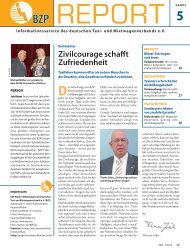 BZP-Report 2013 Heft 5 - Deutscher Taxi- und Mietwagenverband eV