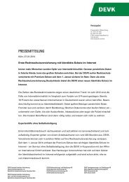 PRESSEMITTEILUNG - Devk.de