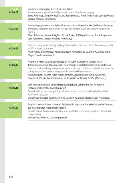 Programm final - Deutsche Gesellschaft für Neurochirurgie - DGNC