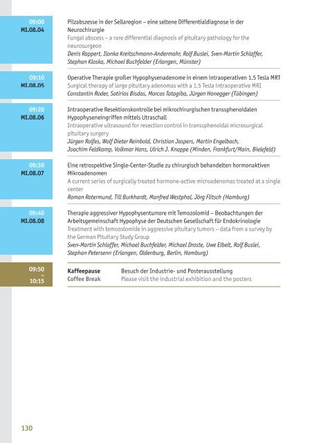 Programm final - Deutsche Gesellschaft für Neurochirurgie - DGNC