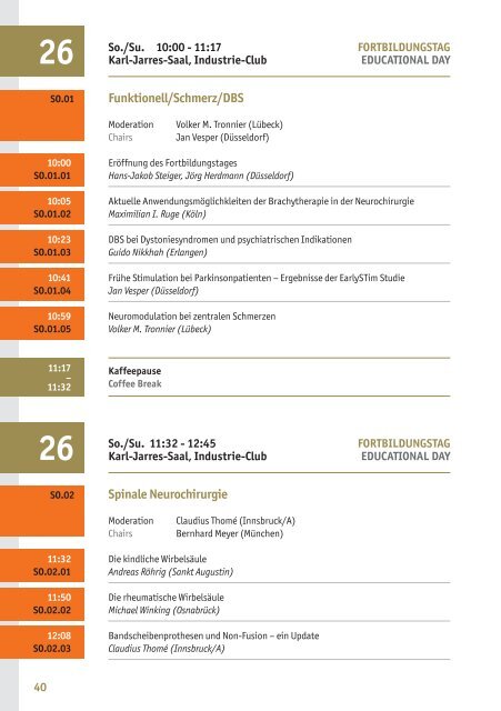 Programm final - Deutsche Gesellschaft für Neurochirurgie - DGNC