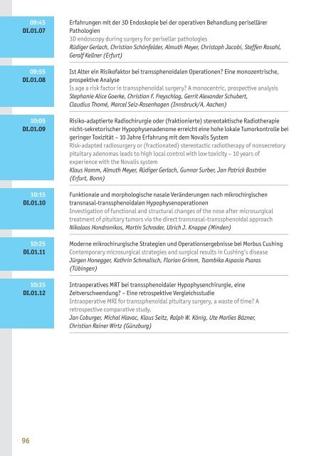 Programm final - Deutsche Gesellschaft für Neurochirurgie - DGNC