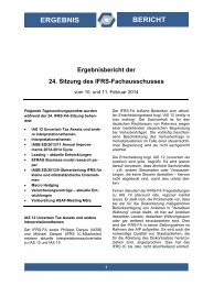 Ergebnisbericht der Sitzung - DRSC