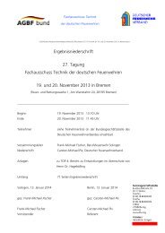 Facharbeit 27. FA Technik am 19. und 20. November 2013 in Bremen