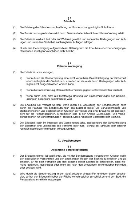 Sondernutzungssatzung (application/pdf 2.0 MB) - Stadt Gera