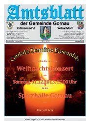 Weihnachtskonzert - Gemeinde Gornau