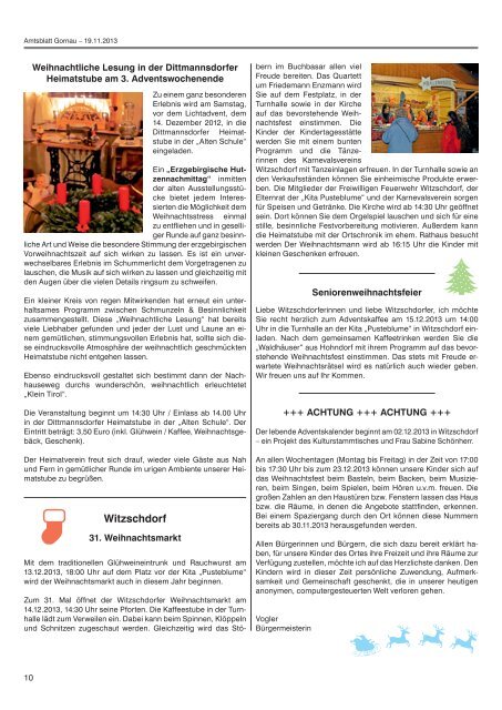 Weihnachtskonzert - Gemeinde Gornau