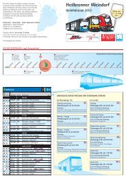 Weindorffahrplan 2013 - HNV - Heilbronner · Hohenloher · Haller ...