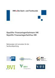 Rahmenplan der Sachkundeprüfung Geprüfter ... - IHK Dresden