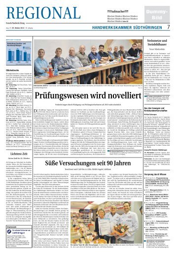 Deutsche Handwerks Zeitung - Handwerkskammer Südthüringen