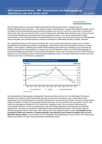 IKB Kapitalmarkt-News – IWF, Griechenland und Rettungspakete ...