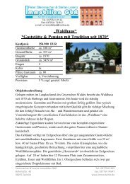 „Waldhaus“ *Gaststätte & Pension mit Tradition seit ... - Immosteinlo.de