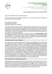 Kontaktbrief 2013 - ISB - Bayern