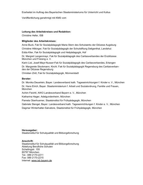HR FAK Berufspraktikum SozPäd-12.09.06 ... - ISB - Bayern